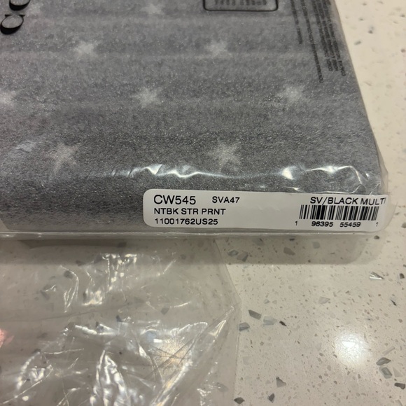 NWT Coach Black with Silver Stars Leather Notebook - Picture 2 of 7